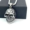 Hip Hop Style 304 Stainless Steel Skull Pendant Necklaces for Men CH7437-3