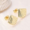 Brass Stud Earrings EJEW-B118-04G-2