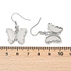 Natural Quartz Crystal Brass Dangle Earrings EJEW-M081-01P-01-3