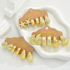 9 Pairs CCB Plastic Textured Stud Earrings FS-WGE96FE-01-3