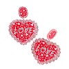 Valentine's Day Acrylic Dangle Stud Earrings FS-WG3830D-02-2