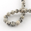 Dyed Natural Sesame Jasper Round Beads Strands LS-G-R342-6mm-15-3