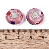 Handmade Lampwork & Brass Core European Beads LAMP-N044-05S-01-4