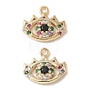 Brass Micro Pave Clear Cubic Zirconia Pendants KK-Q031-47G-07-1