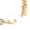Cubic Zirconia Link Bracelet with Golden Brass Curb Chains BJEW-C055-06G-G-3