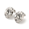 Honeycomb Rack Plating Brass Stud Earrings EJEW-M240-04P-1