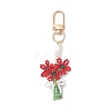 3D Flower Glass Seed Beaded Pendant Decorations KEYC-MZ00056-4