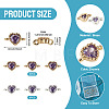 12Pcs 2 Colors Brass Pave Cubic Zirconia Heart Links Connector Charms KK-TA0003-48E-4