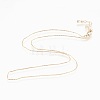 Brass Chain Necklaces NJEW-P222-05G-1