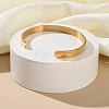 304 Stainless Steel Plain Cuff Bangles for Women BJEW-P344-01A-G-3