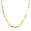 Stainless Steel Wavy Snake Chain Necklaces for Women MB0752-1-2