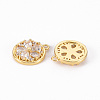 Brass Micro Pave Clear Cubic Zirconia Charms ZIRC-S068-044-NF-2