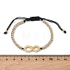 304 Stainless Steel Infinity Link Bracelets BJEW-F534-01GP-02-5