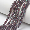 Electroplate Glass Beads Strands EGLA-A034-T6mm-J03-1
