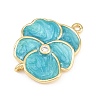 Brass Enamel Connector Charms KK-L275-57G-03-2