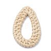 Handmade Reed Cane/Rattan Woven Linking Rings WOVE-Q075-22-2