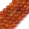 Round Natural Red Agate Bead Strands G-M257-10mm-26-2