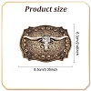 ANATTASOUL 2Pcs 2 Styles Western Alloy Belt Buckles FIND-AN0001-02-2