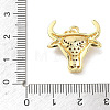 Brass Micro Pave Clear Cubic Zirconia Pendants KK-P350-01G-3