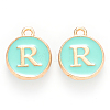 Golden Plated Alloy Enamel Charms LS-ENAM-S118-05R-1