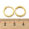 Brass Pave Clear Cubic Zirconia Hoop Earrings EJEW-L211-001G-3