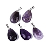 Natural Banded Amethyst Pendants G-N362-03P-07-1
