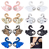 14Pcs 14 Style Swan Shape Cloth Sew on Patches PATC-HY0001-18-1
