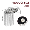 2Pcs Felt & Rhinestone & Iron Tassel Epaulettes AJEW-FH0009-07A-2