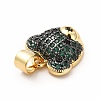 Rack Plating Brass Micro Pave Cubic Zirconia Charms KK-G456-23G-4