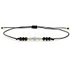 Natural Gemstone & Glass Beaded Braided Bead Bracelets WW1419-5-1