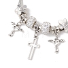 European Style Alloy & Polymer Clay Rhinestone Charm Bracelets BJEW-JB13262-3