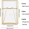 Glass Picture Frame with Iron Easel AJEW-WH0021-58B-2