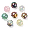 UV Plating Rainbow Iridescent Acrylic Beads OACR-F004-04-2
