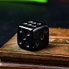 Natural Obsidian Carved Dice Figurines Statues for Home Office Desktop Decoration PW-WG06413-13-1