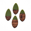 Opaque Resin & Walnut Wood Pendants RESI-N025-032-B02-2