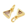 Brass Pave Cubic Zirconia Charms CU-CBA3D67-10G-10-2
