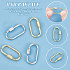 Unicraftale 4Pcs 2 Colors Brass Screw Carabiner Lock Charms KK-UN0002-03-4