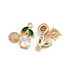 Brass Micro Pave Cubic Zirconia Pendants KK-C115-03A-02G-2