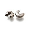 304 Stainless Steel Crimp Beads Covers STAS-P239-34P-06-2
