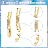 10Pcs 2 Colors Bowknot Rack Plating Brass Clear Cubic Zirconia Watch Band Clasps ZIRC-DC0001-10-4