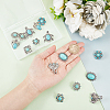 16Pcs 8 Style Alloy Snap Button FIND-NB0003-58-3