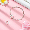2Pcs 925 Sterling Silver Spring Gate Rings STER-SC0001-53-5