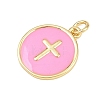 Brass Enamel Pendants KK-L251-02G-E05-2