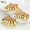 9 Pairs CCB Plastic Textured Stud Earrings FS-WGE96FE-01-4