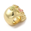 Brass Rhinestone European Beads LS-KK-A203-03G-2