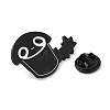Black Cat with Cup Alloy Enamel Brooch JEWB-E022-04EB-06-3