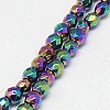 Electroplate Non-magnetic Synthetic Hematite Beads Strands X-G-J169B-3mm-05-3