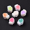 UV Plating Rainbow Iridescent Acrylic European Beads SACR-E009-26-2