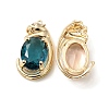 Brass with K9 Glass Pendants KK-C024-38KCG-2