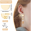 20Pcs Brass Stud Earring Findings KK-BC0008-45-2